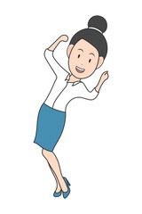 Cute Employee Character Illustration Vector
