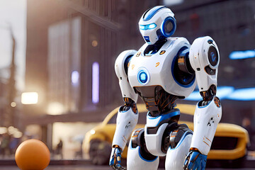 Visual masterpiece portraying high-tech robots. Cinematic experience of high-tech robots. Focusing on realism and intricate detail