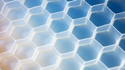 A white honeycomb type pattern with white material. Generative AI. 
