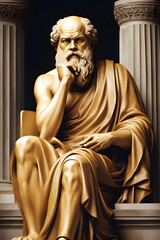 Socrates thinking. Generative AI