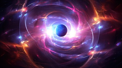 Fototapeta premium Alpha and Omega neural cosmos are abstract forms of eternity and infinity