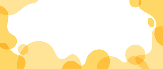 Flat yellow frame wavy shape business concept background illustration