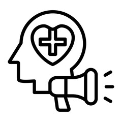 Obraz premium Mental Health Campaigns Icon