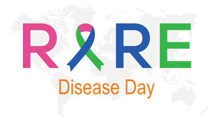 Vector illustration on the theme of Rare Disease Day observed each year during February.banner, Holiday, poster, card and background design.