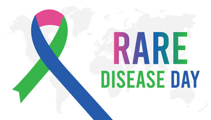 Vector illustration on the theme of Rare Disease Day observed each year during February.banner, Holiday, poster, card and background design.