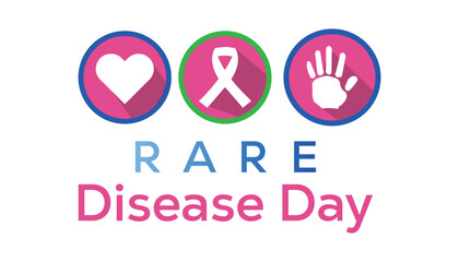 Vector illustration on the theme of Rare Disease Day observed each year during February.banner, Holiday, poster, card and background design.