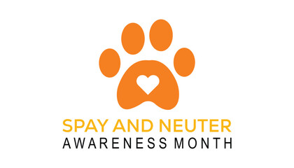 Vector illustration on the theme of Spay and Neuter awareness month observed each year during February.banner, Holiday, poster, card and background design.