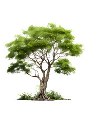 Fototapeta na wymiar tree Isolated on Transparent or White Background, PNG.