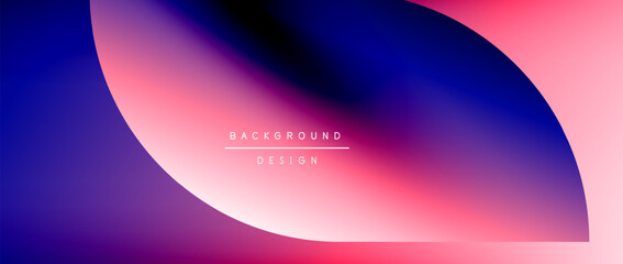 Circles and round shapes with gradients. Minimal abstract background, round geometric shapes, clean and structured design