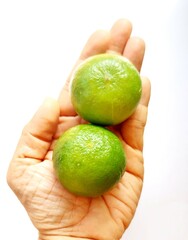 lime in hand