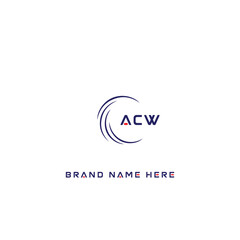 ACW logo. A C W design. White ACW letter. ACW, A C W letter logo design. Initial letter ACW linked circle uppercase monogram logo. A C W letter logo vector design.	
