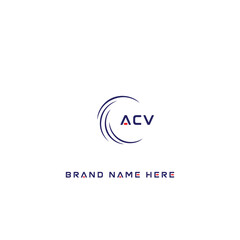 ACV logo. A C V design. White ACV letter. ACV, A C V letter logo design. Initial letter ACV linked circle uppercase monogram logo. A C V letter logo vector design.	
