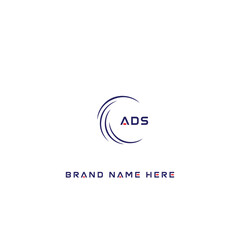 ADS logo. A D S  design. White ADS letter. ADS, A D S  letter logo design. Initial letter ADS linked circle uppercase monogram logo. A D S  letter logo vector design.	
