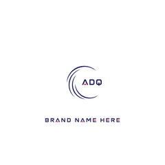 ADQ logo. A D Q design. White ADQ letter. ADQ, A D Q letter logo design. Initial letter ADQ linked circle uppercase monogram logo. A D Q letter logo vector design.	
