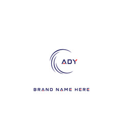 ADY logo. A D Y design. White ADY letter. ADY, A D Y letter logo design. Initial letter ADY linked circle uppercase monogram logo. A D Y letter logo vector design.	
