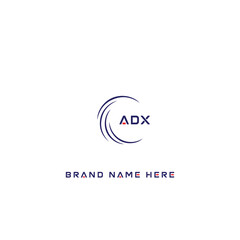 ADX logo. A D X design. White ADX letter. ADX, A D X letter logo design. Initial letter ADX linked circle uppercase monogram logo. A D X letter logo vector design.	
