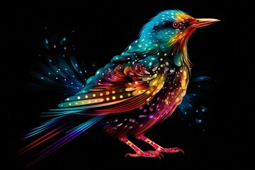 Closeup of a colorful and beautiful bird
