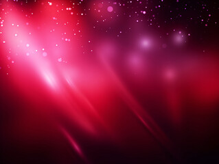 Fototapeta premium Sparkling red glitter Christmas background, abstract bokeh glowing scene illustration
