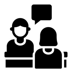 Interview communication business icon