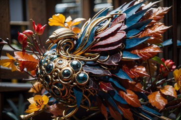 the flower of a peacock