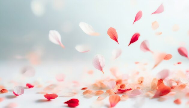 Bright and beautiful petals dance