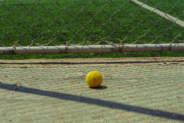tennis ball sport net on the field
