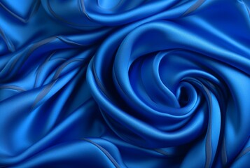 Obraz premium luxury blue fabric texture background for business card,banner,product display. generative ai