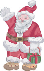 Santa claus cartoon illustration, Transparent background.