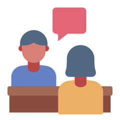 Interview communication business icon