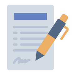 Contract signing agreement  icon