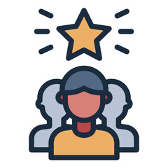 Leader boss team business icon