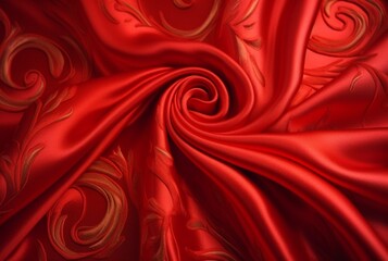 Obraz premium luxury red fabric texture background. generative ai