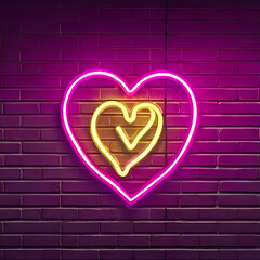 Neon Signs, LED Love in Heart Neon Sign, Battery or USB Powered Romantic Love Heart Neon Light,Wall Decorations Art Dating,Wedding,Party,Christmas, Valentine's Day Kids Gift Pink+Yellow