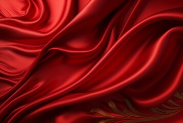 Obraz premium luxury red fabric texture background. generative ai