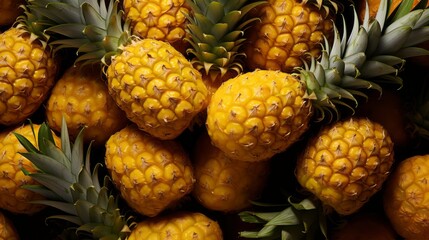 Pattern of pineapple tropical fruit decorated with water drops seamless repeatable and tileable texture pattern of fresh pineapple fruit background colors texture fruits pattern