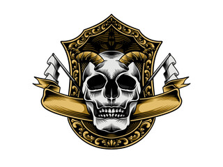 Skull Tatto Design Inspiration with Ornate