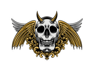 Skull Tatto Design Inspiration with Ornate