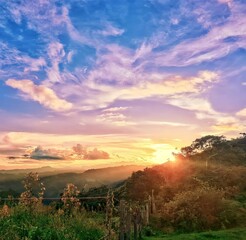 sunset in the desert