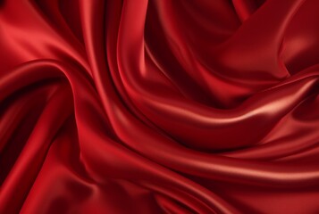 Obraz premium luxury red fabric texture background. generative ai