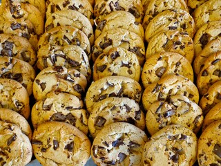 Party platter of chocolate chip cookies