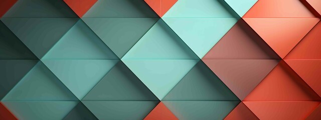Obraz premium tech style coral and mint