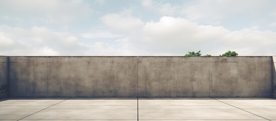 American Handball courts with concrete wall, found outside in parks or schools. - obrazy, fototapety, plakaty