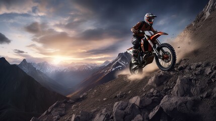 Obraz premium Motocross riders in action. Supercross. Motocross sport.
