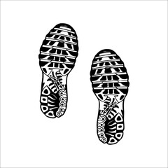 vector illustration of a pair of boots