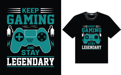 Gaming T shirt Design Vector file