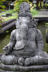 Fototapeta na wymiar The Ganesha statue collection at the antiquities care center at Prambanan Temple, Sleman, Yogyakarta
