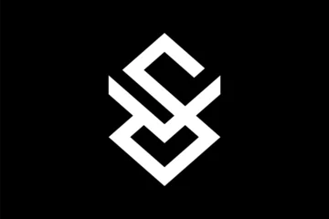 Fotobehang Initial sv letter logo design vs vector image © ryno