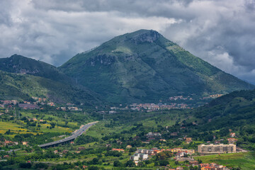 Picturesque surroundings of the Italian city of Salerno