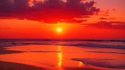 Keuken foto achterwand sunset on the beach © chep