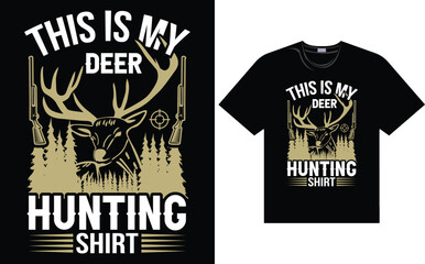 Hunting shooter legend pine deer vintage t-shirt design